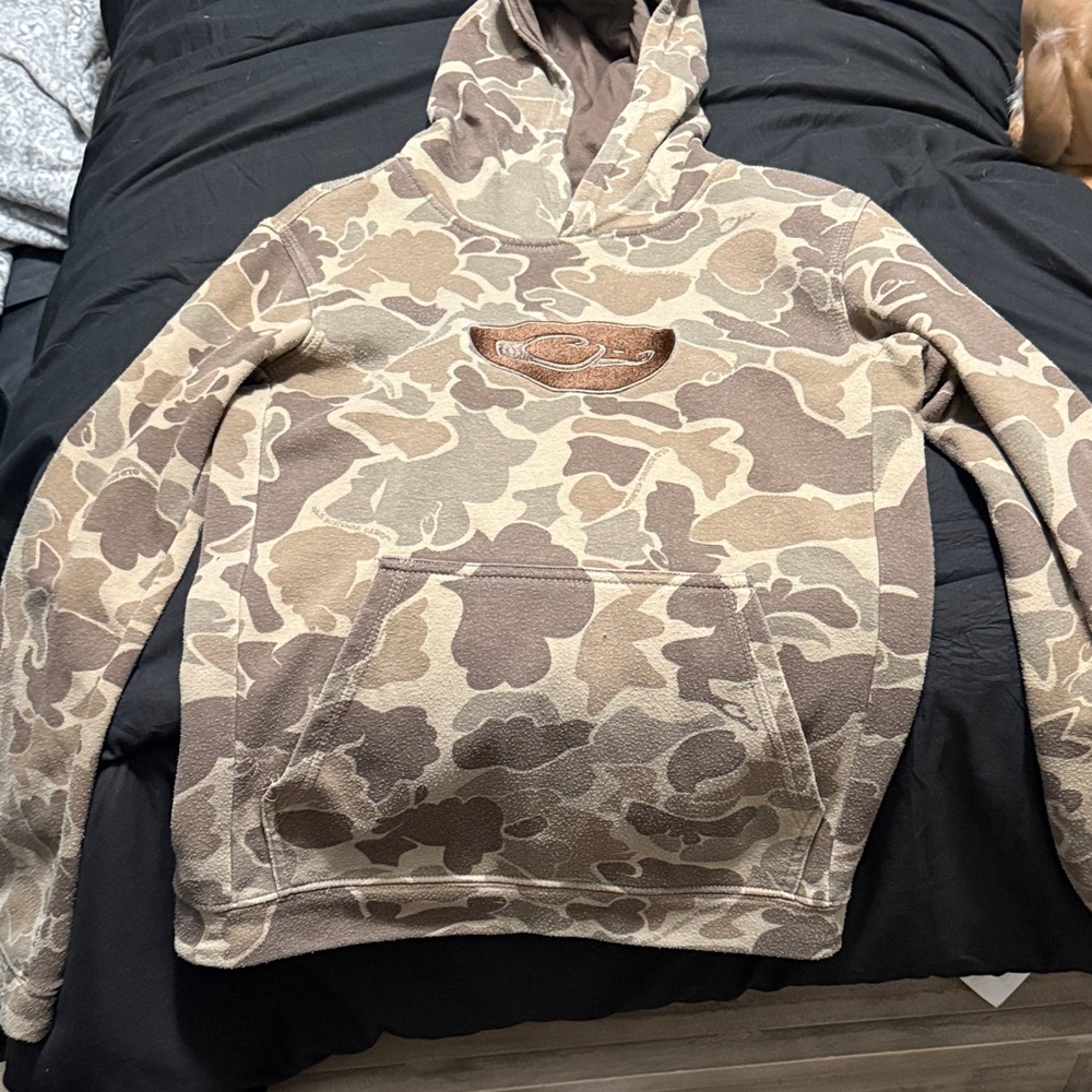 Drake Tan and Brown Camouflage Hoodie